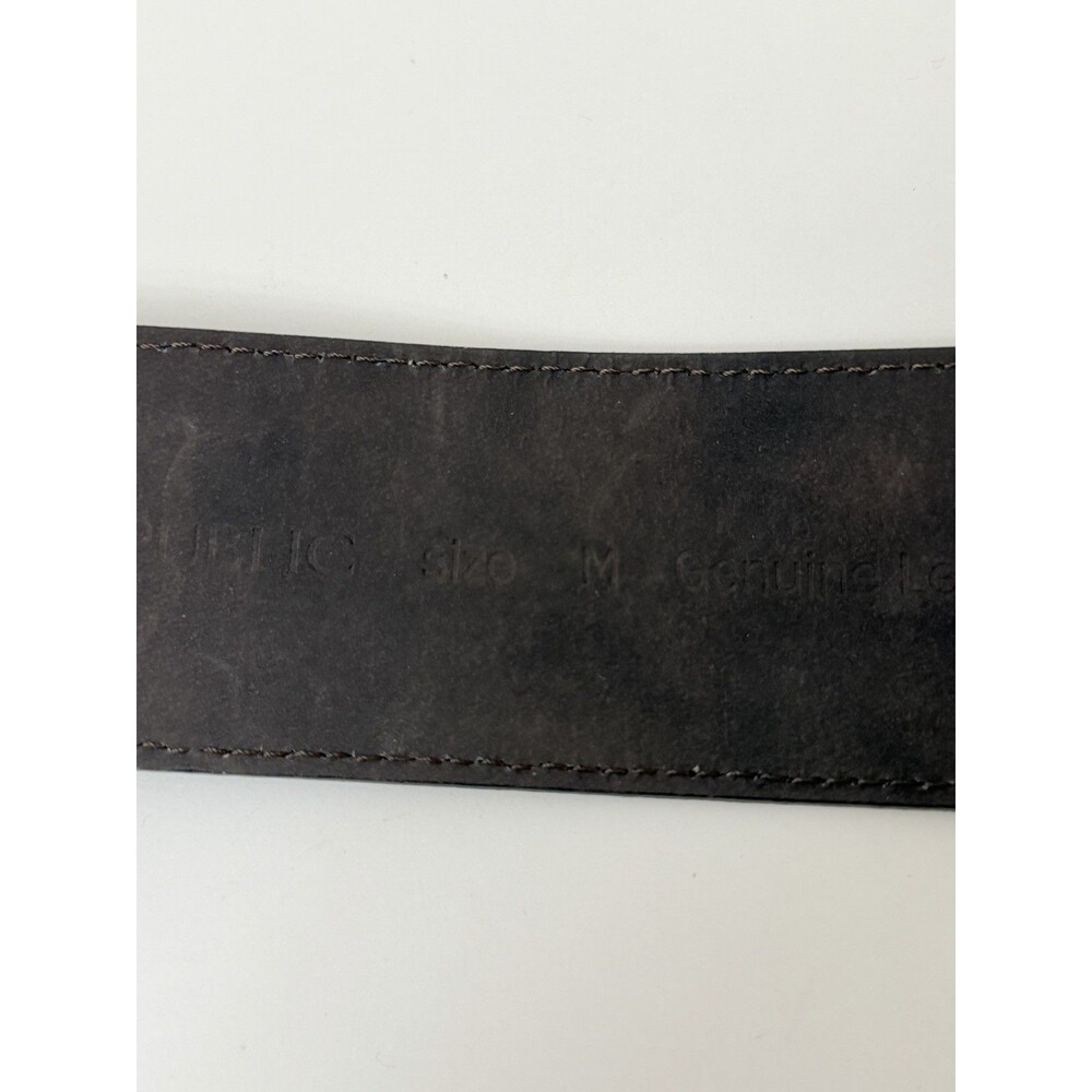 Banana Republic Womens Wide Leather Belt Size M Brown Suede Made in Italy - Picture 7 of 11